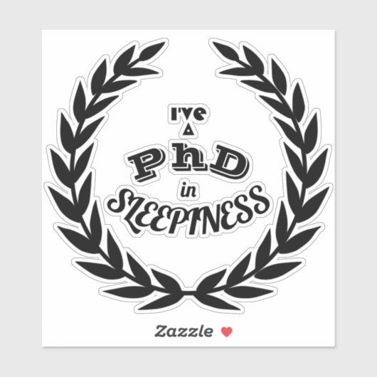 眠気v1で博士号を取得 シール (シート)