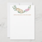 眠生まれたばかりのるユーカリつる植物可愛い女の子  招待状 (裏面)