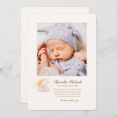 眠生まれる写真の誕生のお知らせ 案内状 (正面/裏面)