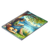 眠読い猫と木の下に本を ノートブック (左側)