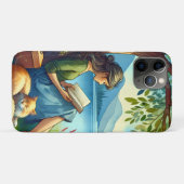 眠読い猫と木の下に本を Case-Mate iPhoneケース (裏面(横))