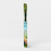 眠読い猫と木の下に本を Case-Mate iPhoneケース (裏面/左)