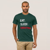 眠食べりのクリスマス Tシャツ (正面フル)