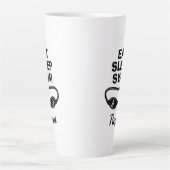 眠食べりのスイムを繰り返すビッグラテコーヒーマグギフト カフェラテマグ (正面)