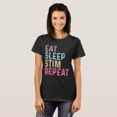 眠食べりスチム再発自閉症の意識の子供の女性 Tシャツ (正面フル)