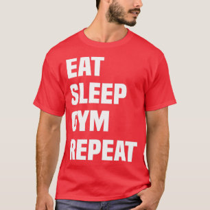 眠食べり体操おもしろいボディビル愛好家ギフト Tシャツ