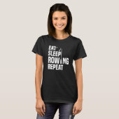 眠食べり愛のボート漕ぎ繰り返しローワーボート Tシャツ (正面フル)