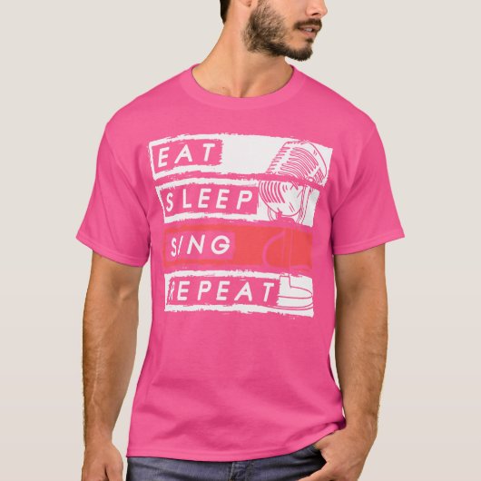 眠食べり歌うオペラ歌手 Tシャツ (正面)
