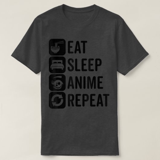 眠食べるアニメリピーター大沢アニメかわいいエステティ Tシャツ (デザイン正面)