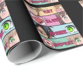 眠食べるアニメ好きオタクガールラー日本のメン ラッピングペーパー (ロールコーナー)