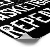 眠食べるバスケ男性へットボールリピート女子B ポスター (角)