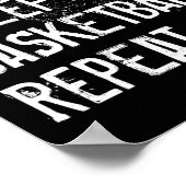 眠食べるバスケ男性へットボールリピート女子B ポスター (角)