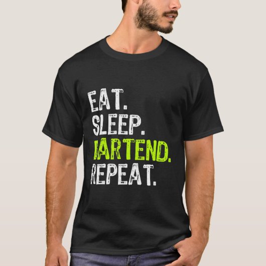 眠食べるバーテンダーのバーテンダーのおもしろい贈り物 Tシャツ (正面)