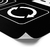 眠食べる平和の愛の幸福の繰り返し ポスター (角)