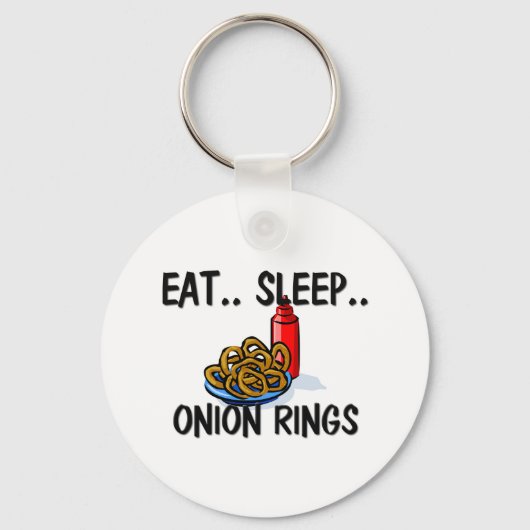 眠食べる玉ねぎリングや輪 キーホルダー (正面)
