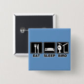 眠食べる鳥 缶バッジ (正面&裏面)