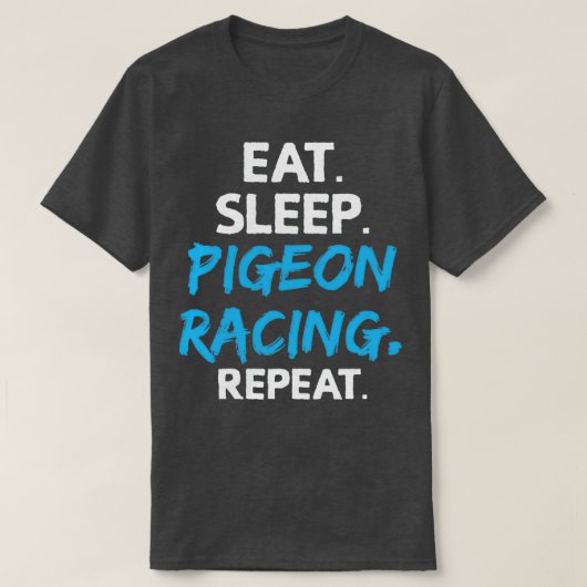 眠食べる鳩のレース繰り返し鳩の鳥 Tシャツ (デザイン正面)