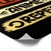 眠食べるANIMEリピーターかわいい日本のマンガ ポスター (角)