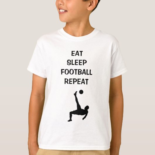 眠食べサッカーの繰り返し | Zデザイン Tシャツ (正面)