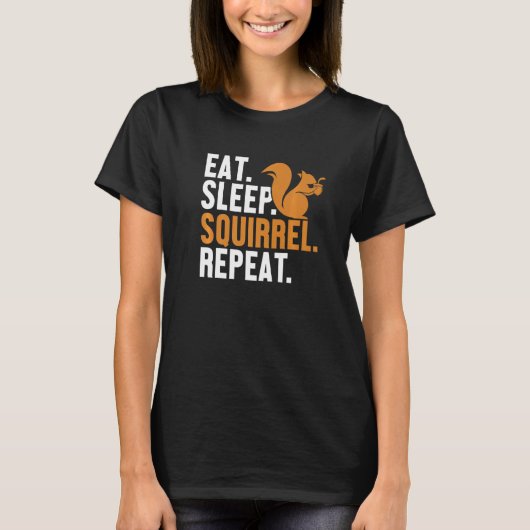 眠食べリスのリピートキツネ東グレージャパネス Tシャツ (正面)