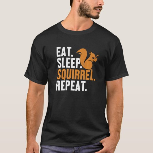 眠食べリスのリピートキツネ東グレージャパネス Tシャツ (正面)