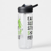 眠食べ勉強サッカー中継ボーイサッカー選手 ウォーターボトル (左面)