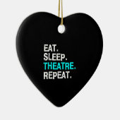 眠食べ女ミュージカル女性男性ママ セラミックオーナメント (右)