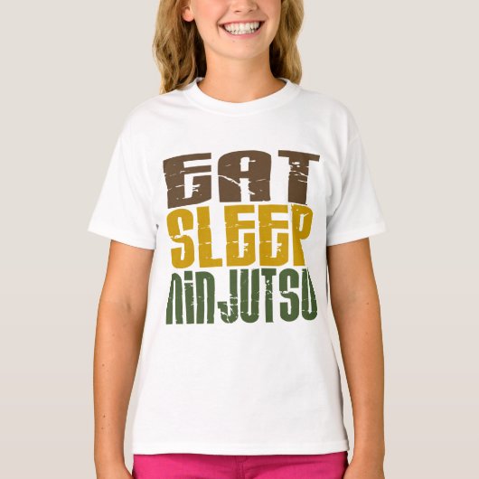 眠食べ忍術1 Tシャツ (正面)