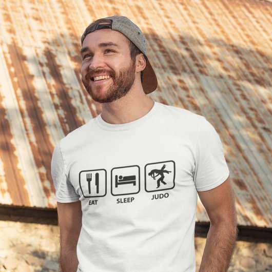 眠食べ柔道 Tシャツ