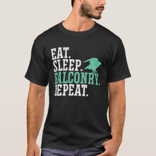 眠食べ眠ファルコリーリピーター鳥類学《鳥》ハヤブサ Tシャツ