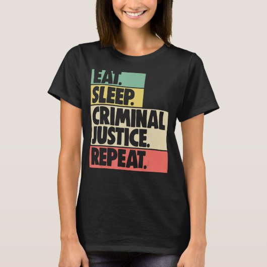 眠食べ罪刑事司法再臨女性裁判所レガ Tシャツ (正面)