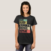 眠食べ罪刑事司法再臨女性裁判所レガ Tシャツ (正面フル)
