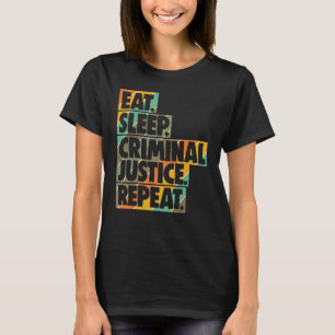 眠食べ罪刑事司法再臨女性裁判所レガ Tシャツ