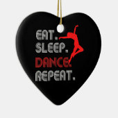 眠食べ踊りヒップホップ女性メンズキッズ女の子 セラミックオーナメント (右)