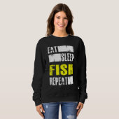 眠食べ魚の繰り返し – Fisher スウェットシャツ (正面フル)