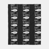 眠食べ魚 フリースブランケット (正面)