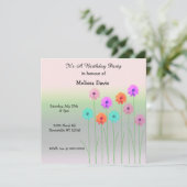 眩しいデイジー誕生日招待状 招待状 (スタンド正面)