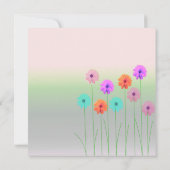 眩しいデイジー誕生日招待状 招待状 (裏面)