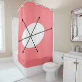 眩しいピンクのシャワーカーテン シャワーカーテン (インサイチュ)