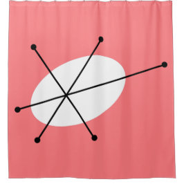 眩しいピンクのシャワーカーテン シャワーカーテン