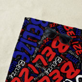 眩しいベリーズ国旗の色愛国心 ビーチタオル (インサイチュ)