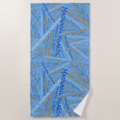 眩しいマーシャル諸島国旗の色愛国的 ビーチタオル (正面)