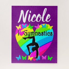 眩しい紫色の私は体操デザイン ジグソーパズル