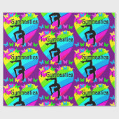 眩しい紫色の私は体操デザイン ラッピングペーパー (フラット)