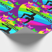 眩しい紫色の私は体操デザイン ラッピングペーパー (角)