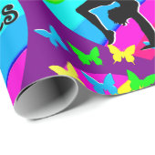 眩しい紫色の私は体操デザイン ラッピングペーパー (ロールコーナー)