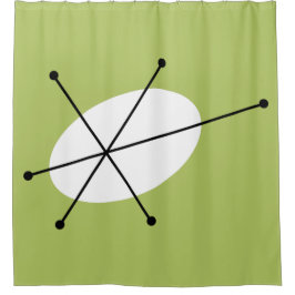 眩しい緑のシャワーカーテン シャワーカーテン