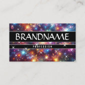 眩しい銀河系ネブラグリッタースターきらめくズ 名刺 (正面)