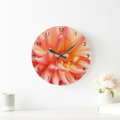 眩ますダリアの花 ラージ壁時計 (ホーム)