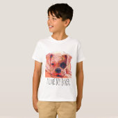 眩ます色の子供のTシャツのボクサー犬の絵画 Tシャツ (正面フル)